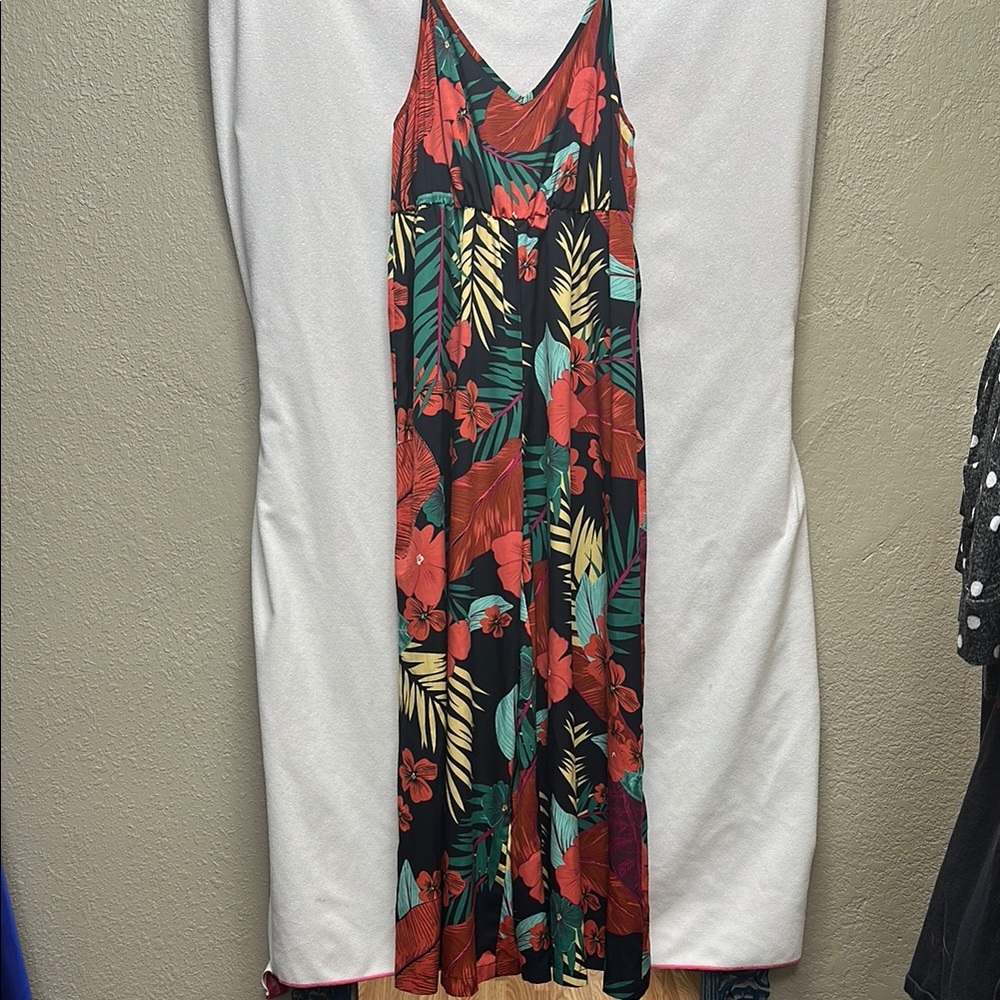 Red and Green Spaghetti Strap Wide Leg Romper